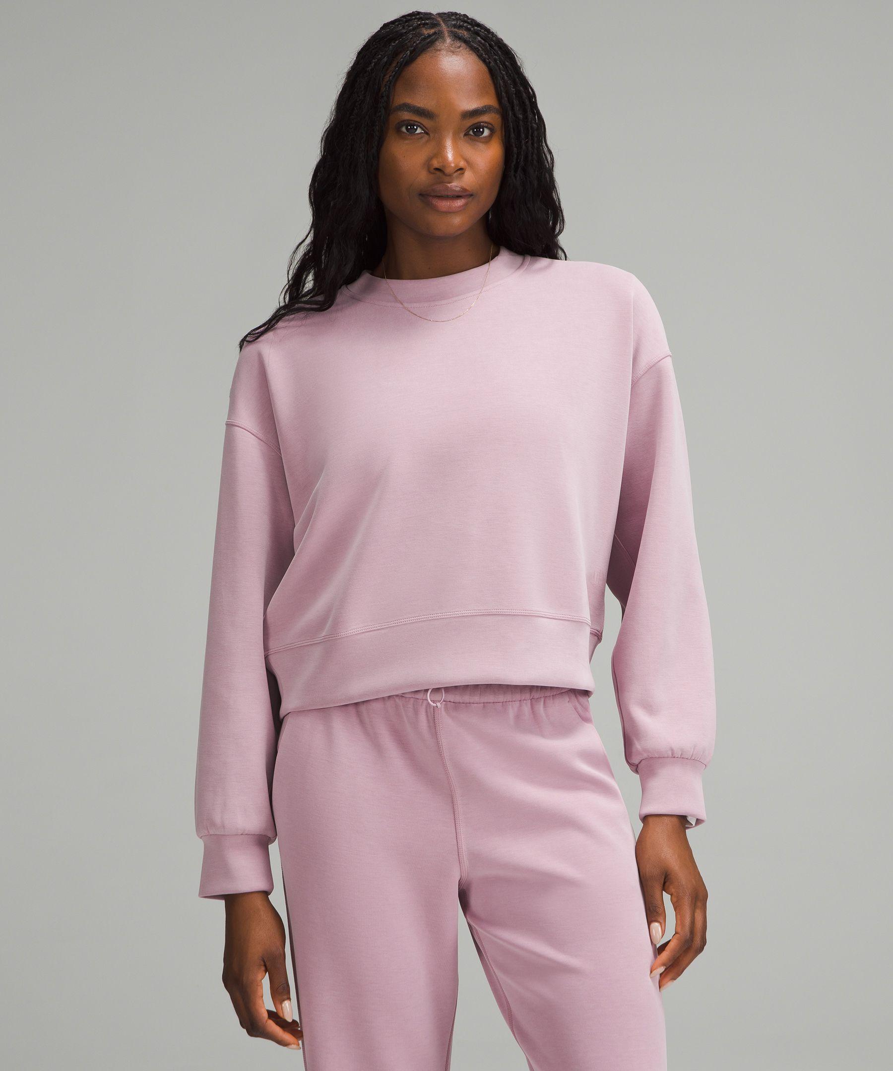 Lululemon ベロア セットアップ ピンク系 アジアンS lululemon – Softstreme Perfectly Oversized Cropped Crew