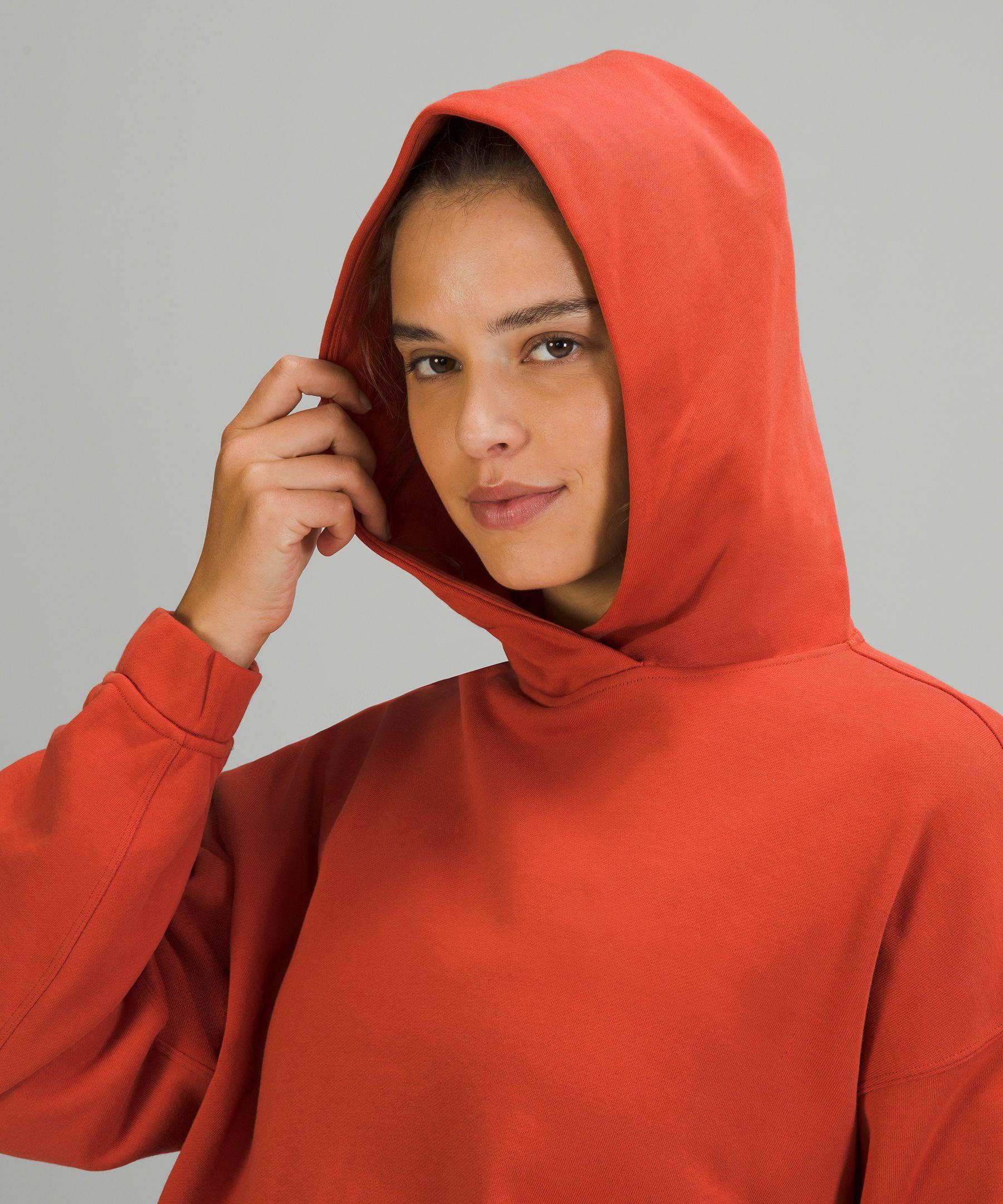 lululemon athletica Relaxed Cropped Hoodie in Red | Lyst