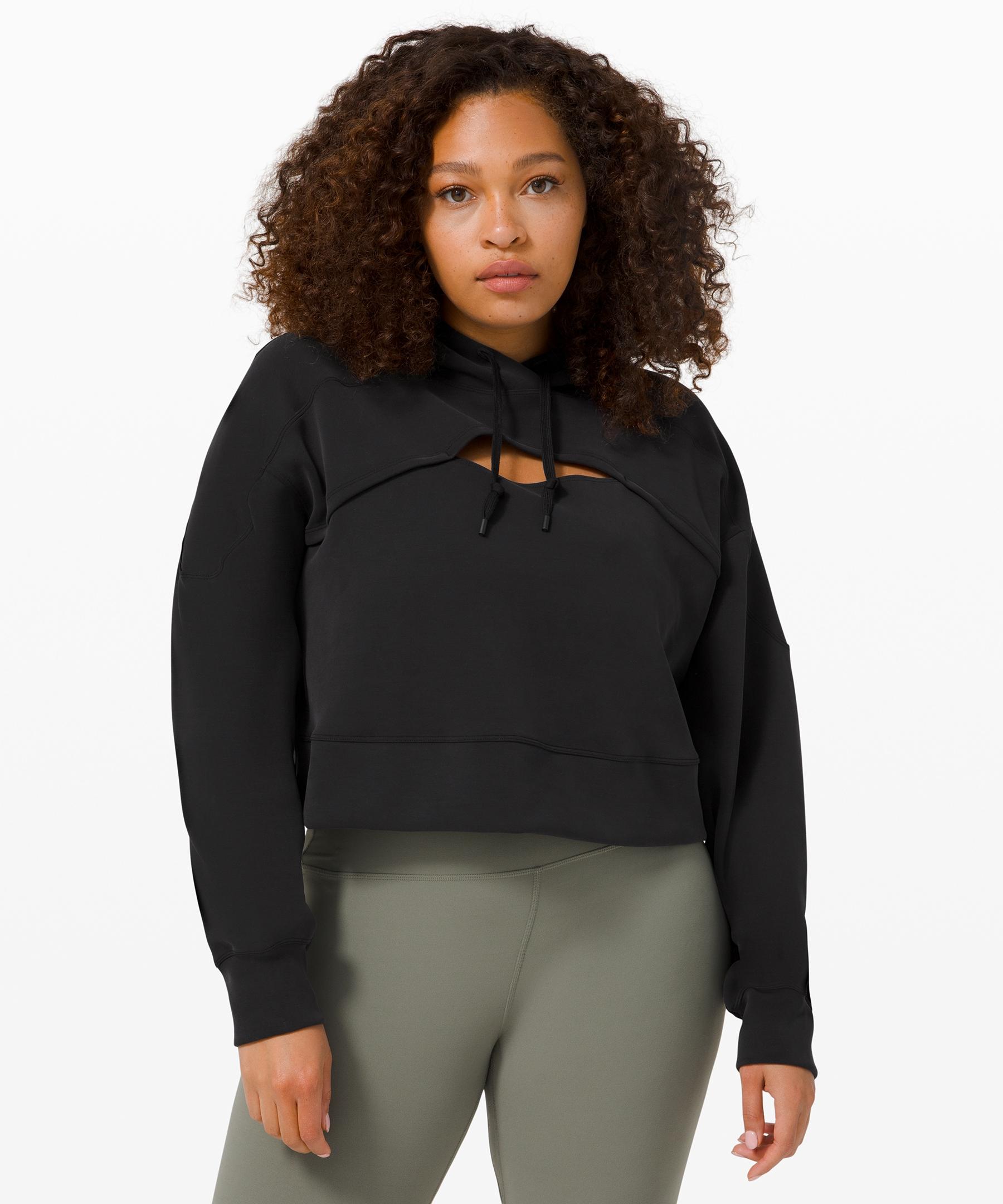 lululemon get centred crop moletom com capuz