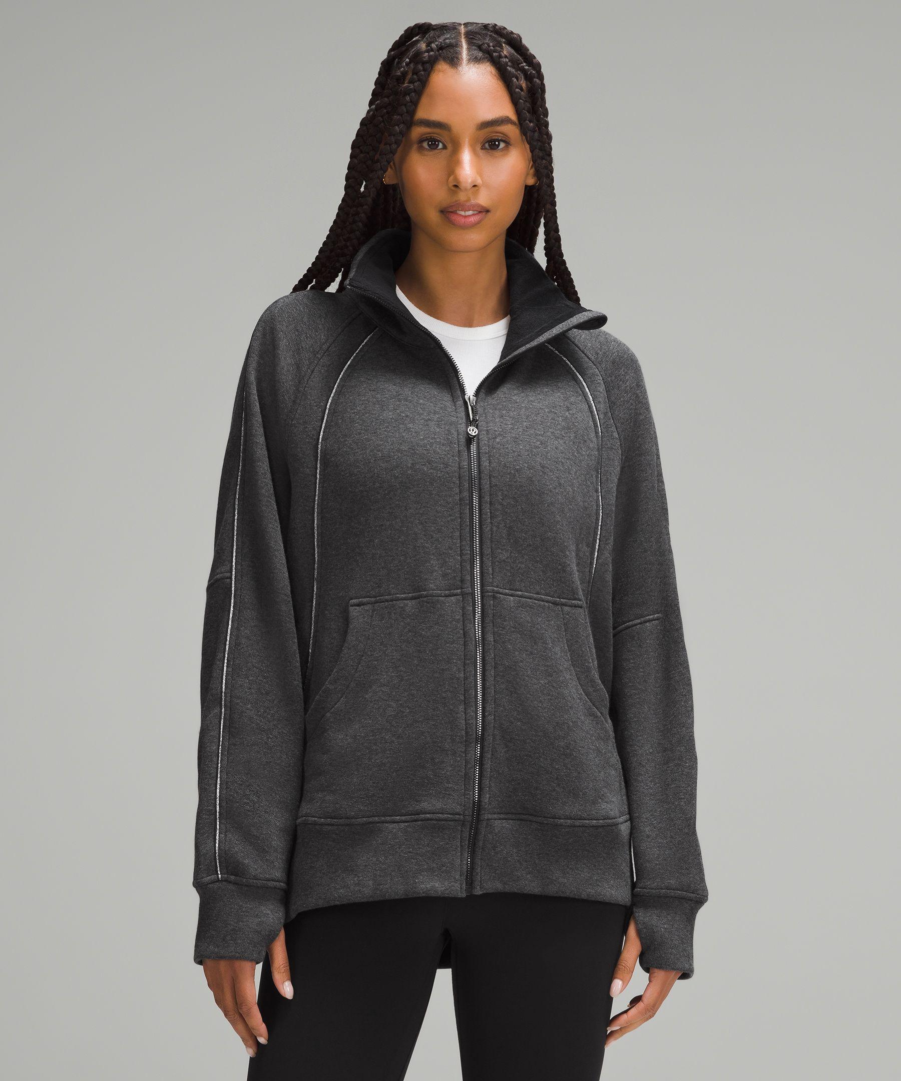 lululemon athletica Scuba Oversized Funnel-neck Full Zip Long Plush in Gray