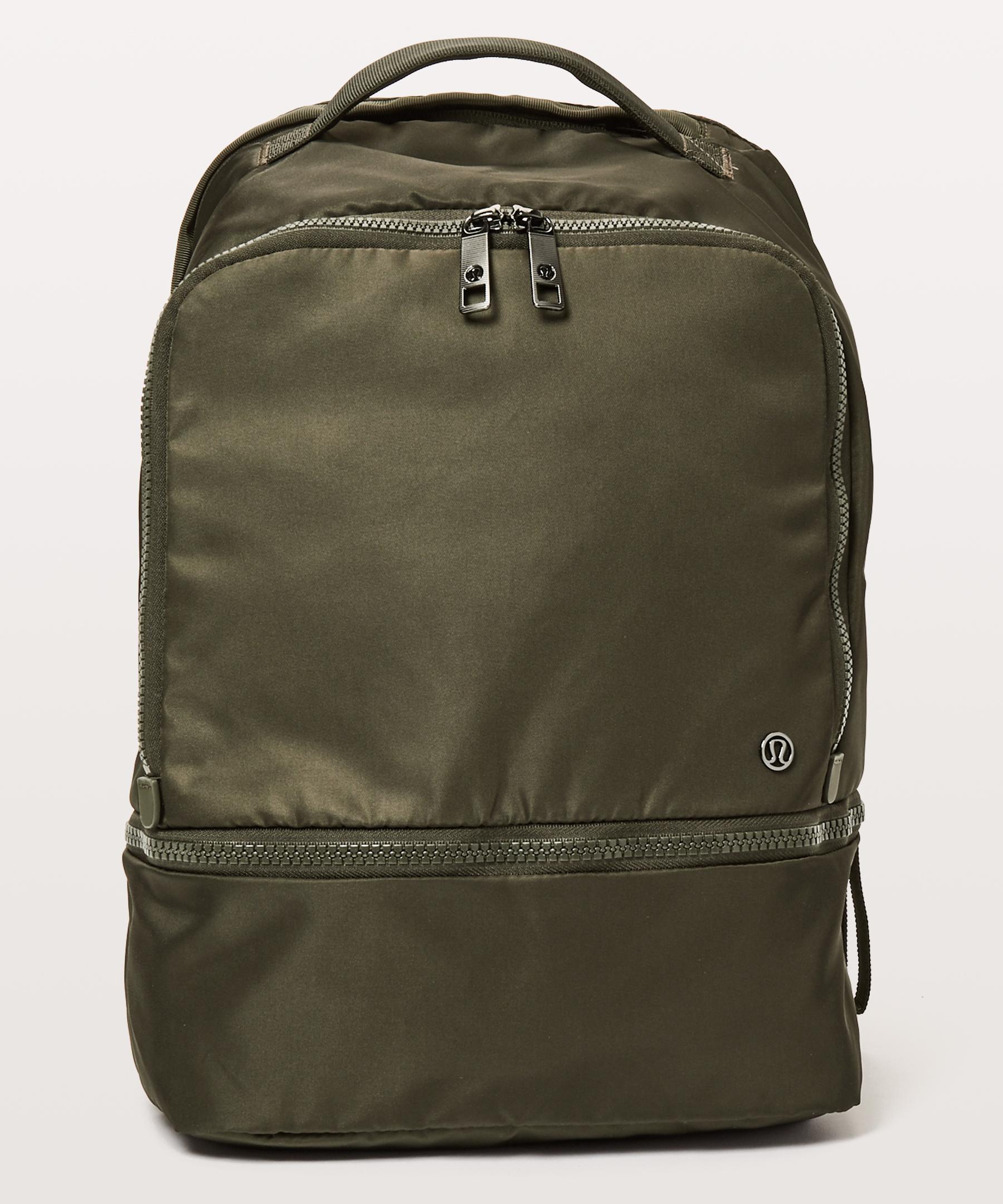 lululemon olive green backpack