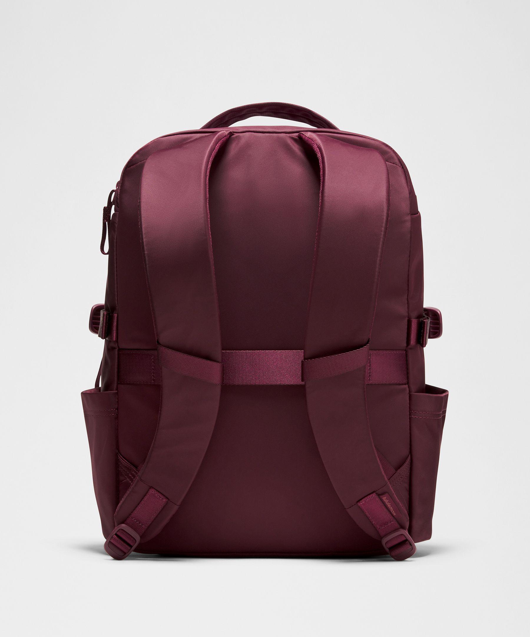lululemon crimson backpack Divjot Crimson Core Pack Classic Maroon School Backpack Designed for new parents to be Lululemon Athletica Red Backpack with