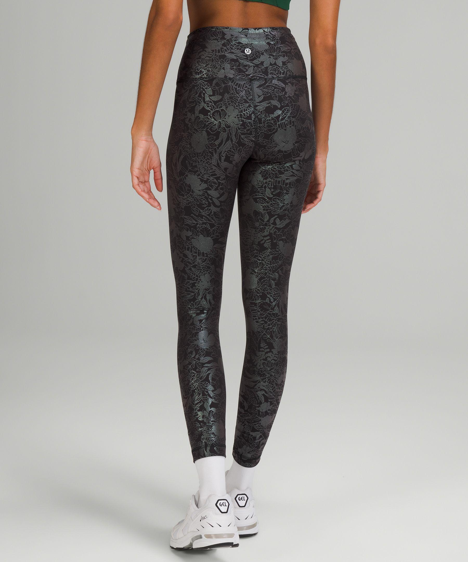 lululemon athletica Wunder Train High-rise Tights 25 Foil in Black | Lyst