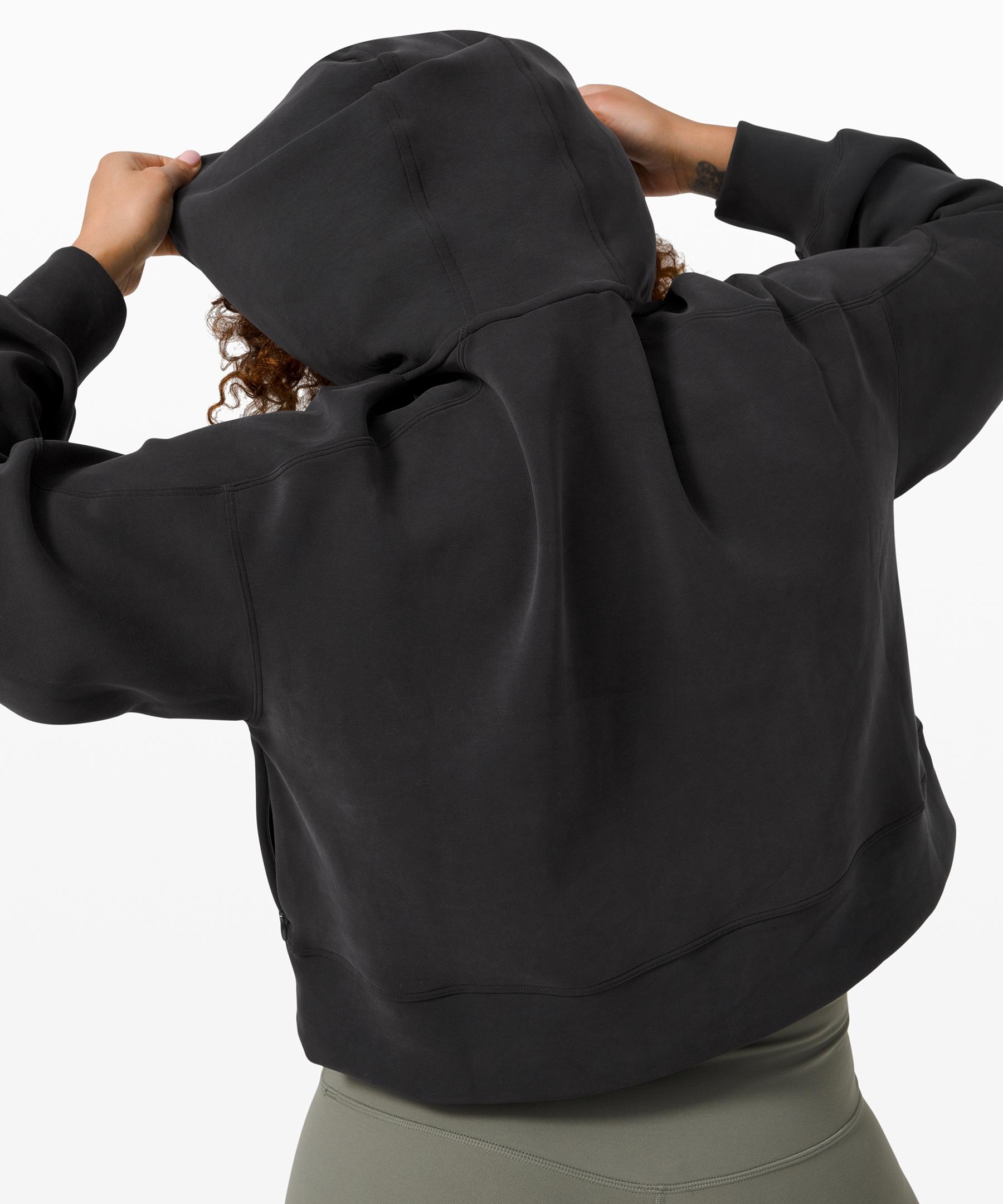 lululemon get centred crop moletom com capuz
