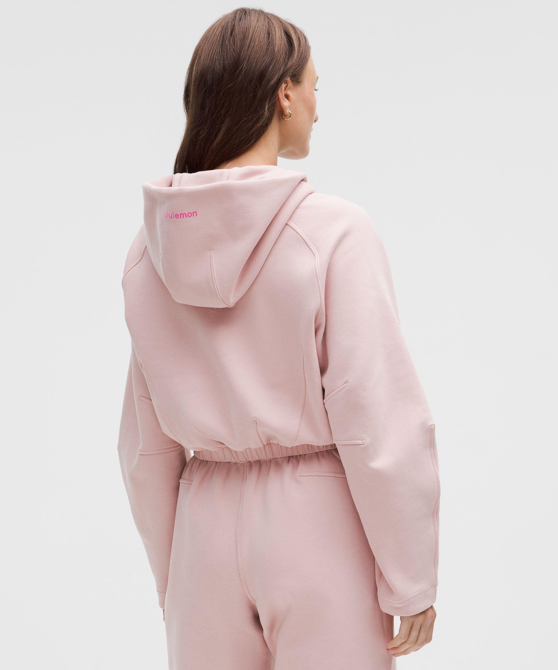 lululemon Loungeful Relaxed-Fit Full-Zip Cropped Hoodie in Pink | Lyst