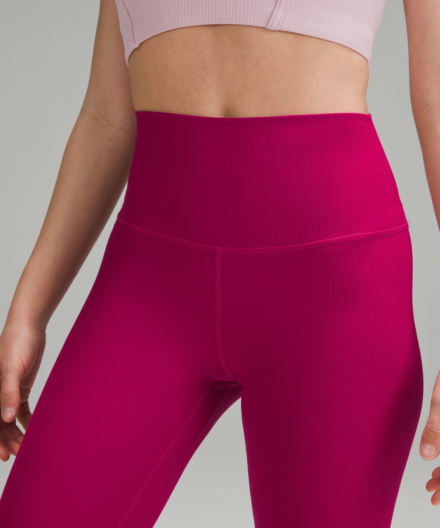lululemon athletica Align Ribbed High-rise Yoga Pants 28 in Pink