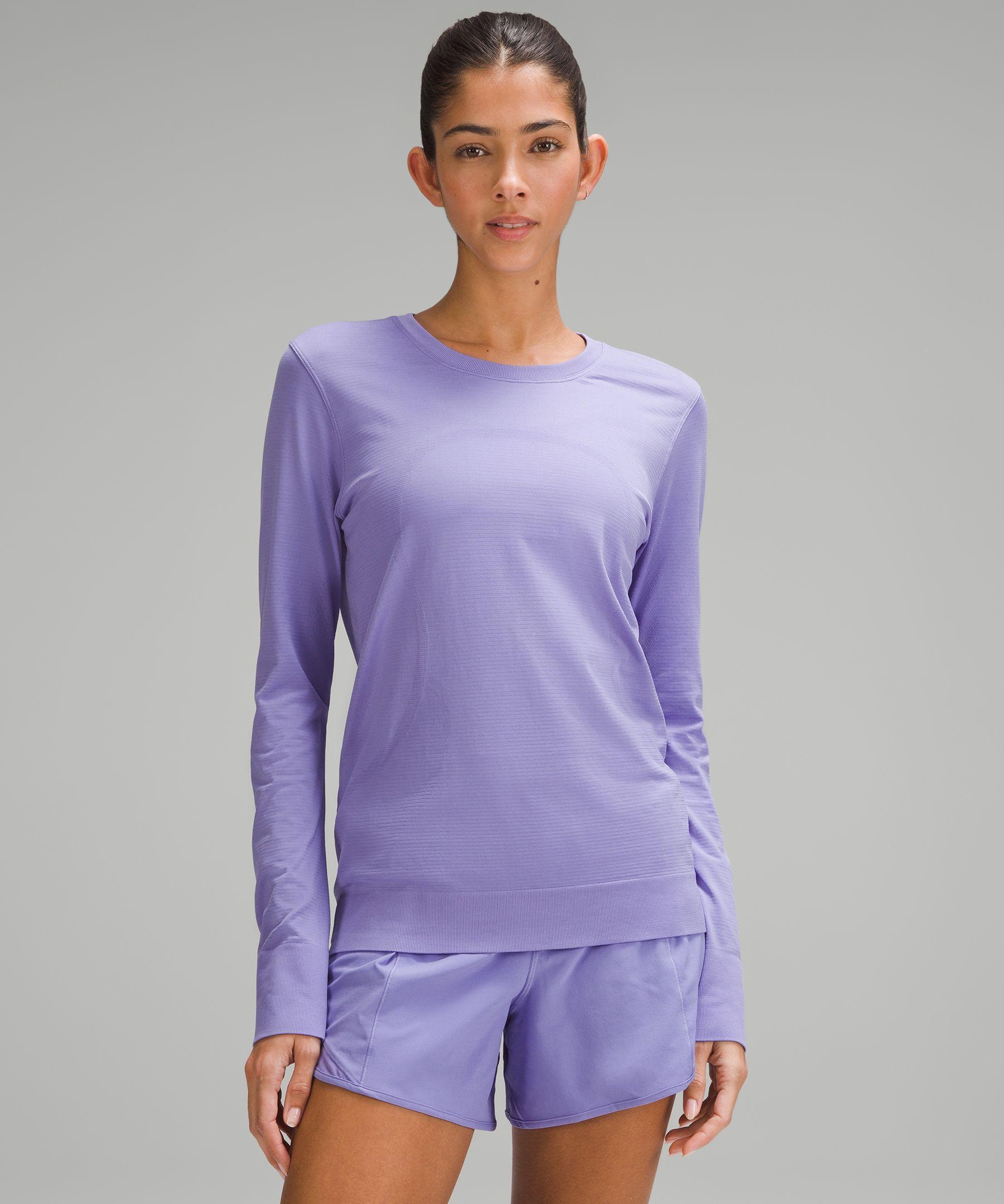 lululemon athletica Swiftly Relaxed Long-sleeve Shirt in Purple