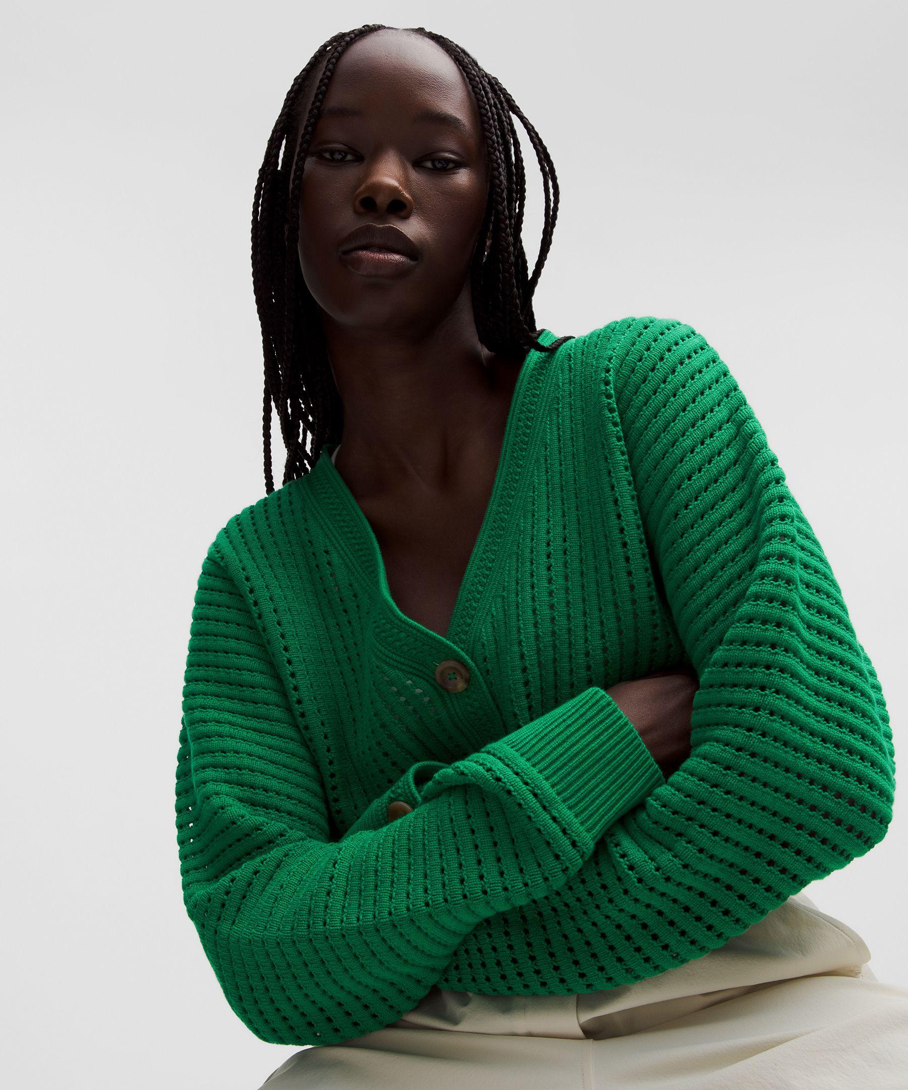 Lululemon Knit Cardigan Lululemon Alpaca Wool-Blend Shawl-Collar