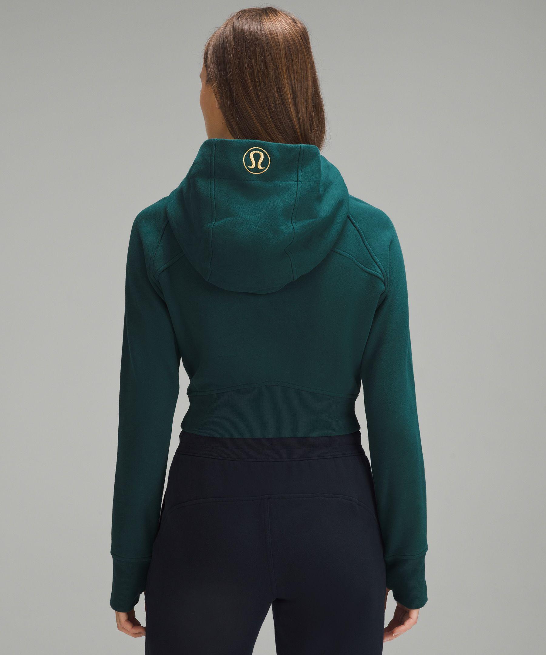 lululemon athletica Scuba Full-zip Cropped Hoodie - Color Green - Size 14