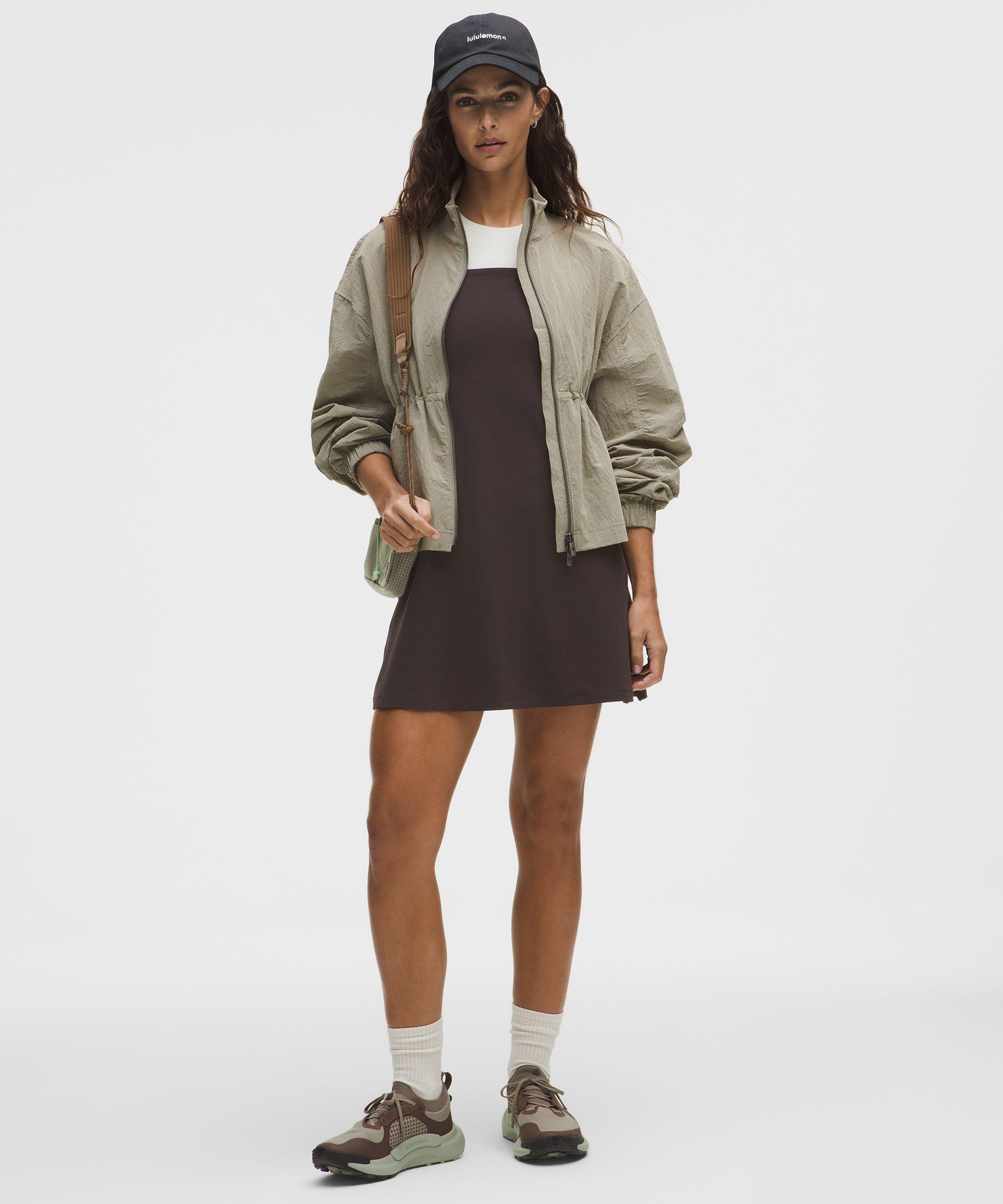 lululemon dress with shorts Alpha Tau Omega Pace Breaker Linerless Short Align Side-Slit Cami Strap Dress