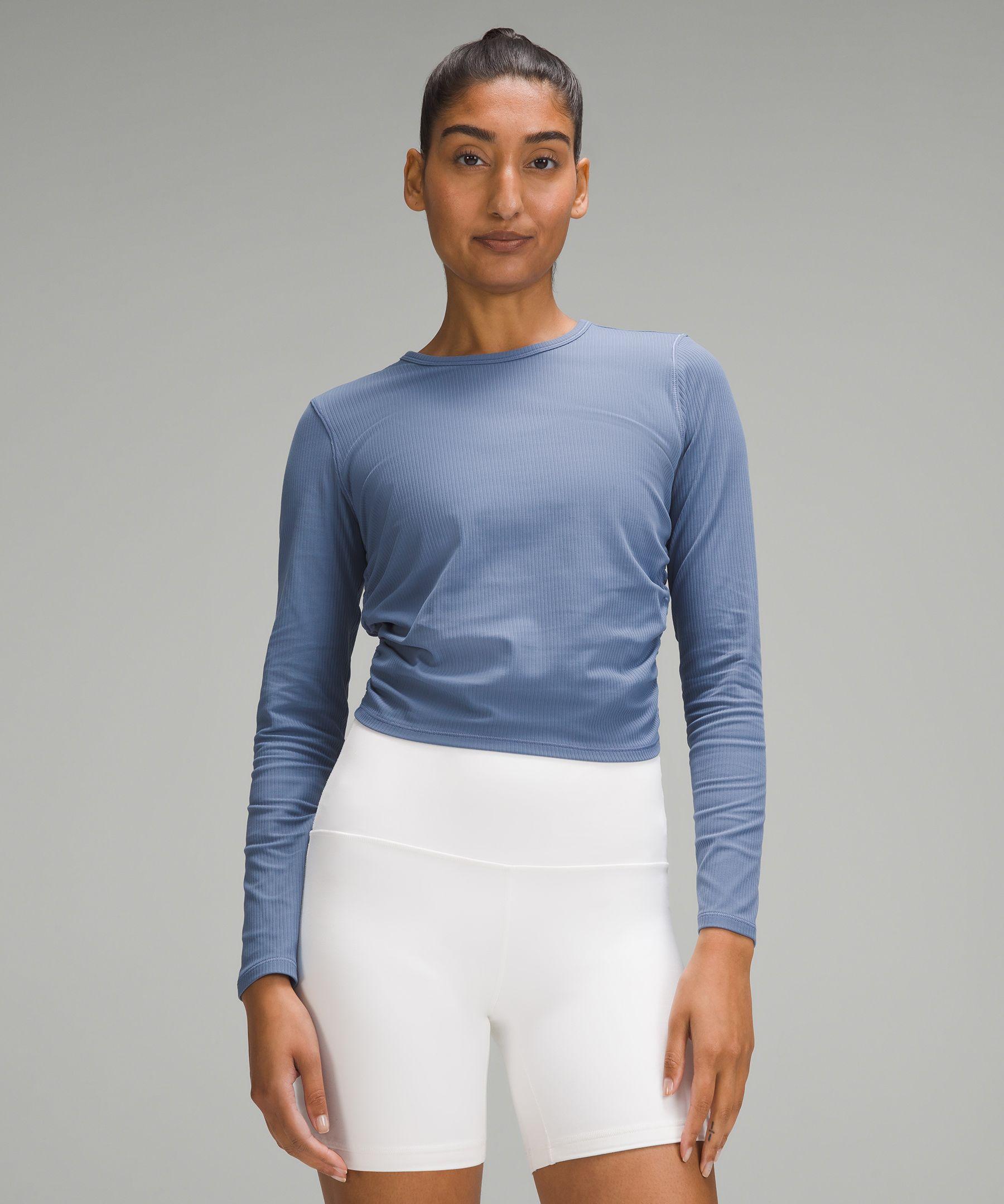 lululemon All It Takes Ribbed Nulu Long-Sleeve Shirt in Blue