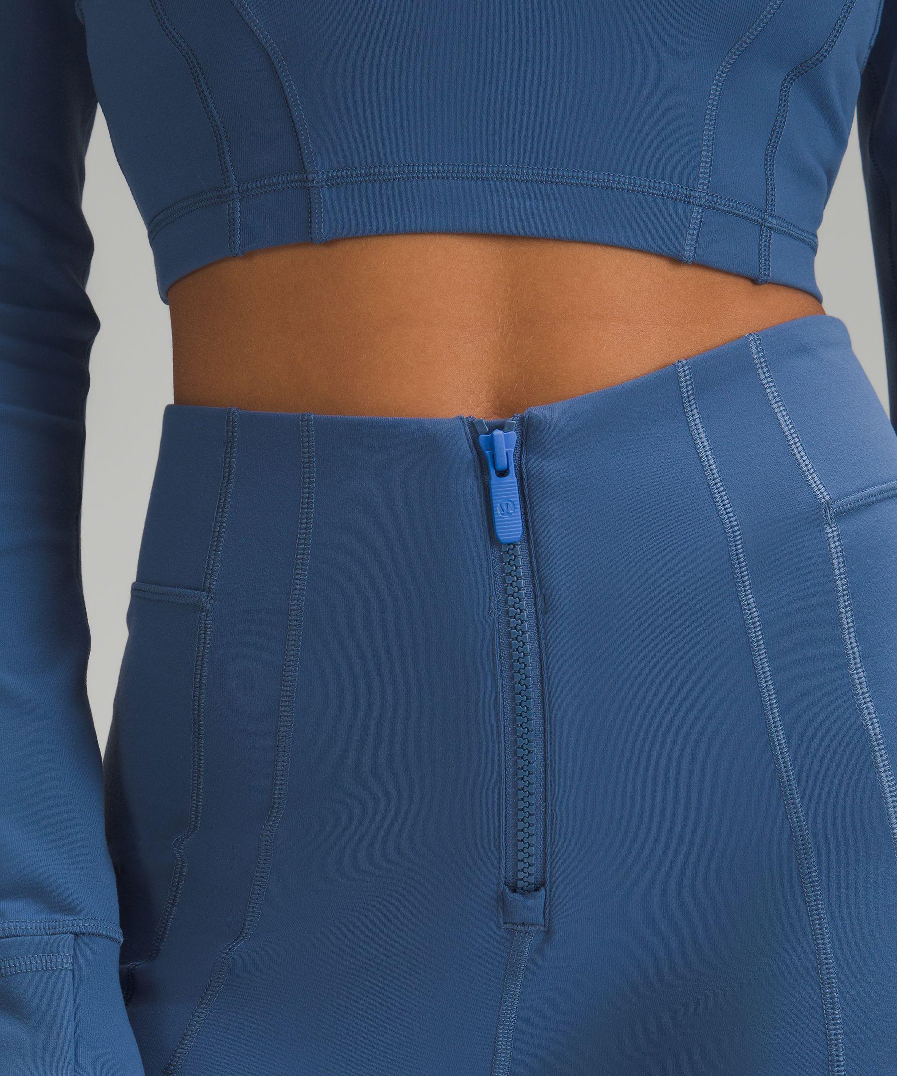 Lululemon Navy Blue Front Zippers with Mesh Hem and Waist Band