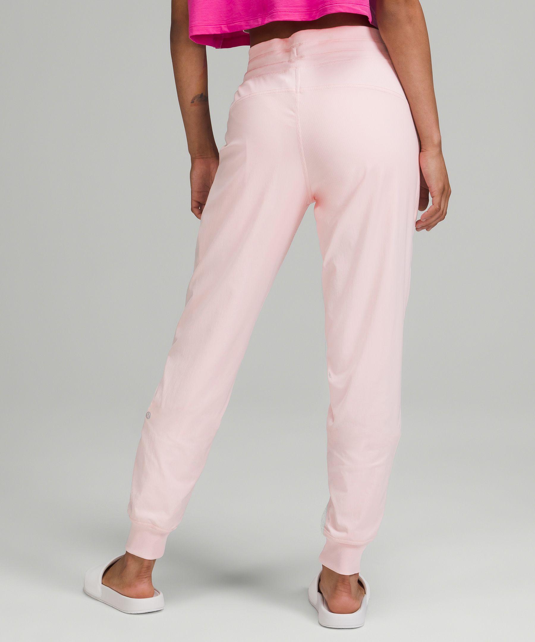 Lululemon pink dance studio pants cropped Lightly - Depop