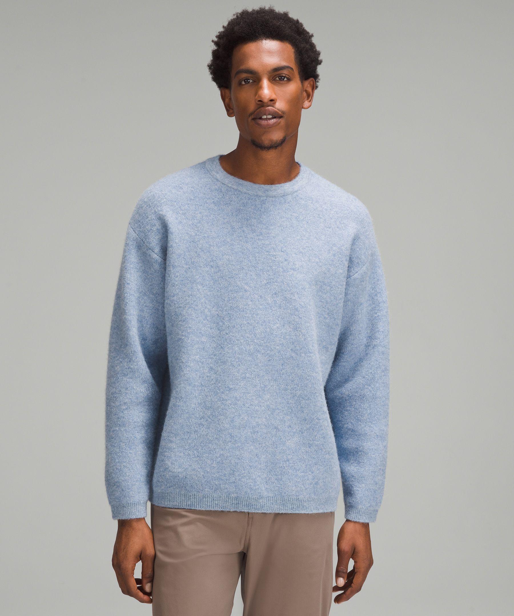 Alpaca Wool-Blend Crewneck Sweater, Men's Sweaters