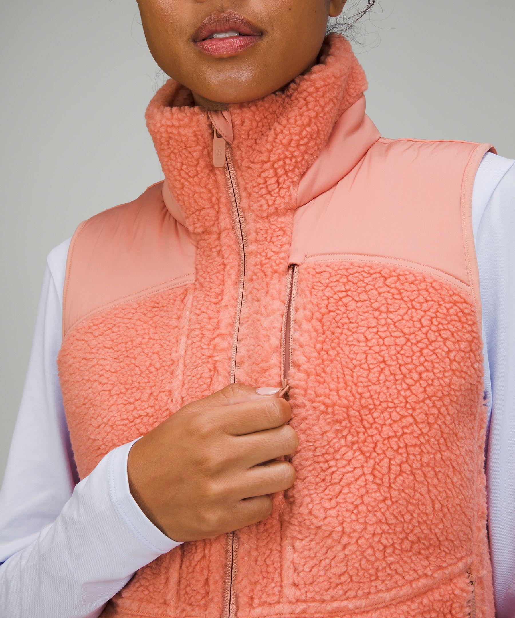 lululemon athletica Textured Fleece Full-zip Vest Online Only in Orange |  Lyst