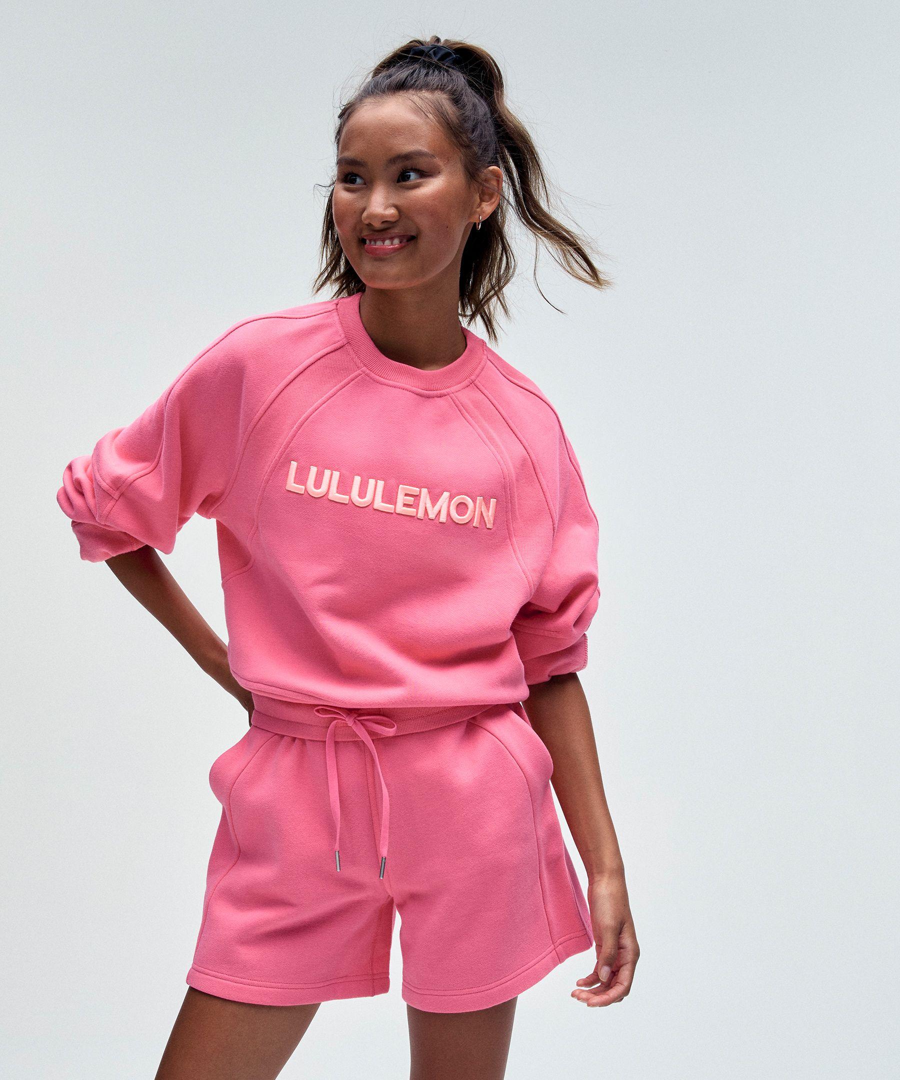 lululemon Scuba Oversized Pullover Wordmark in Pink | Lyst