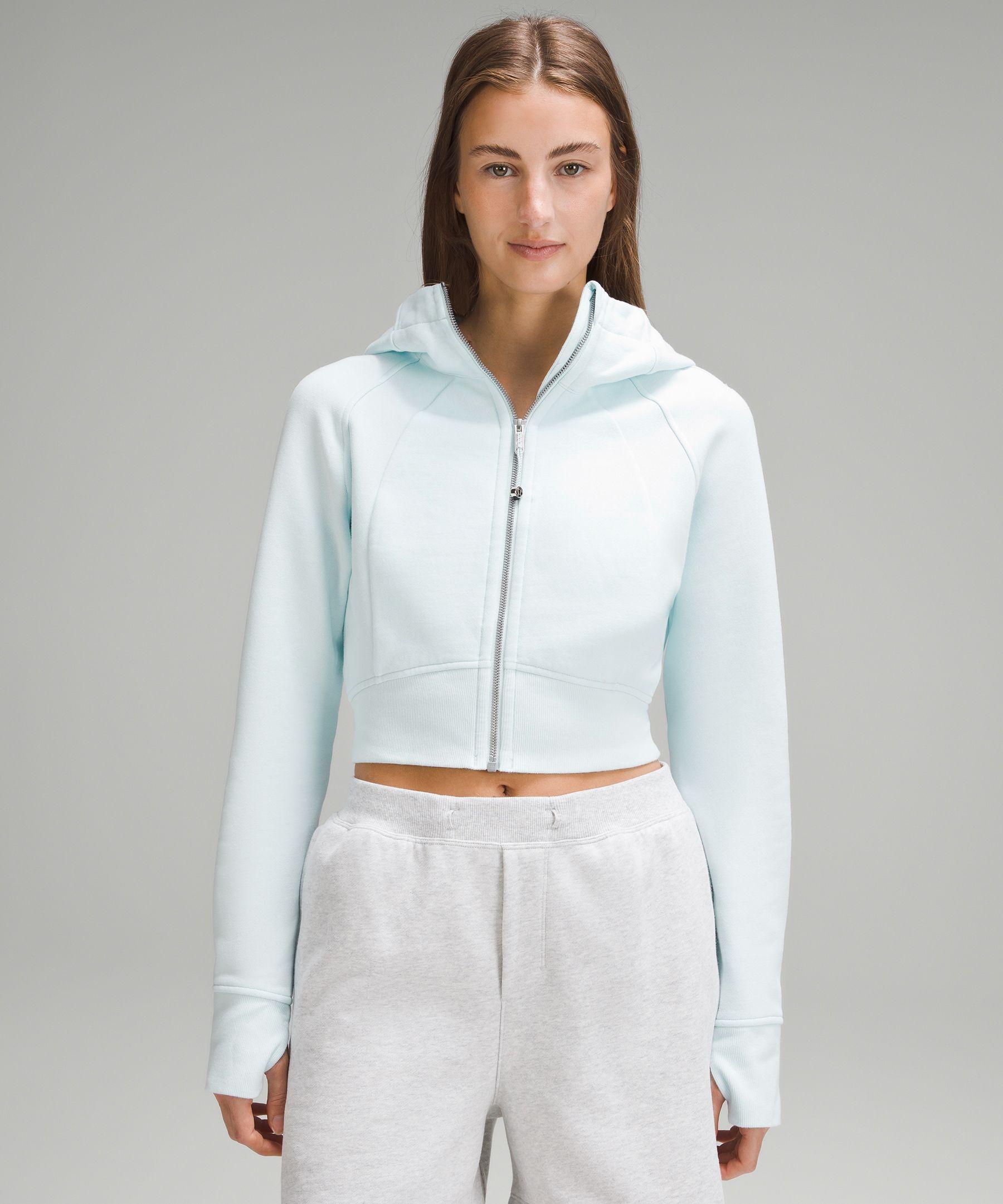 lululemon athletica Scuba Full-zip Cropped Hoodie in White