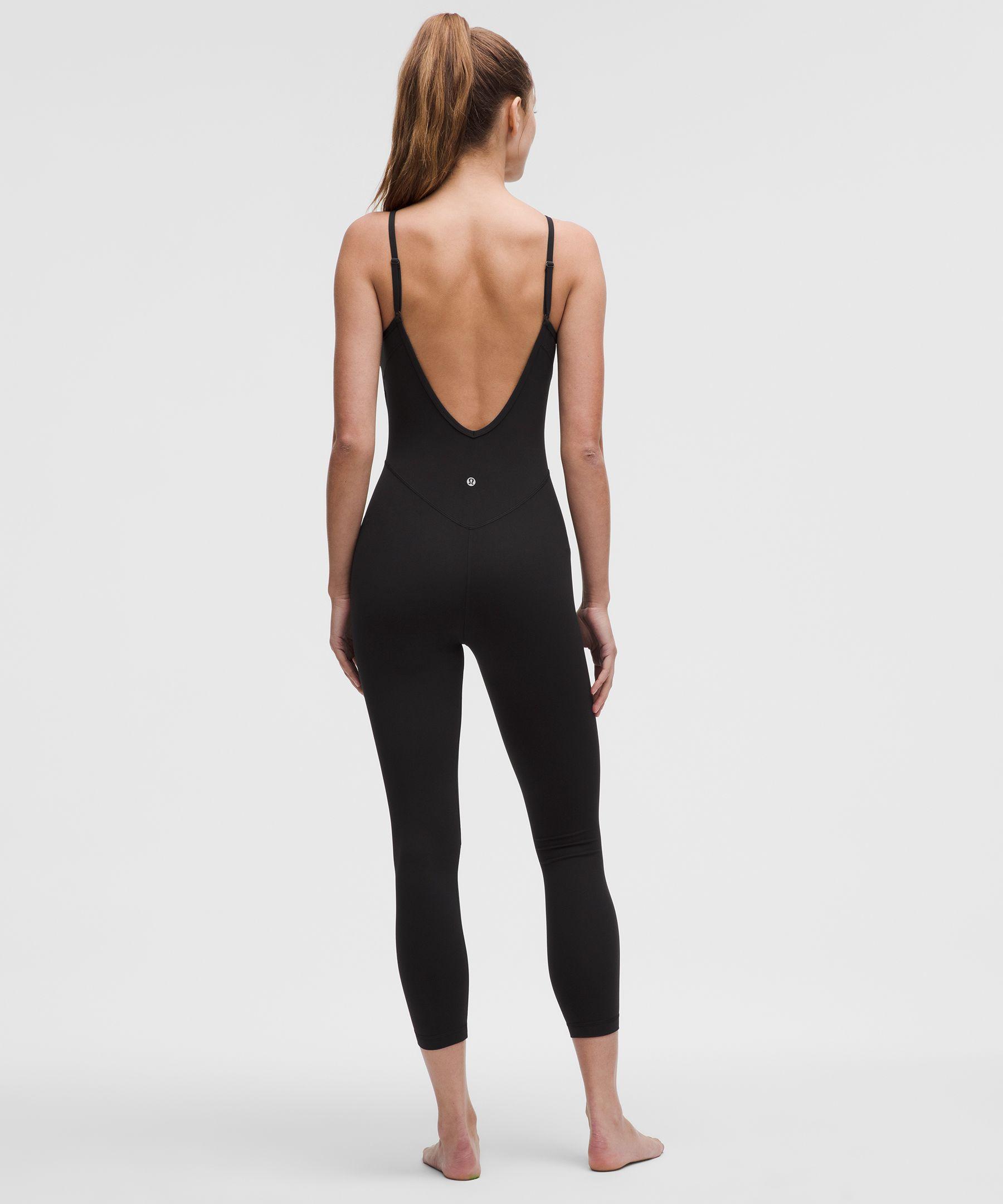 Lululemon Vネック ボディースーツ Wundermost ウルトラソフトNulu スクエアネック長袖ボディスーツ