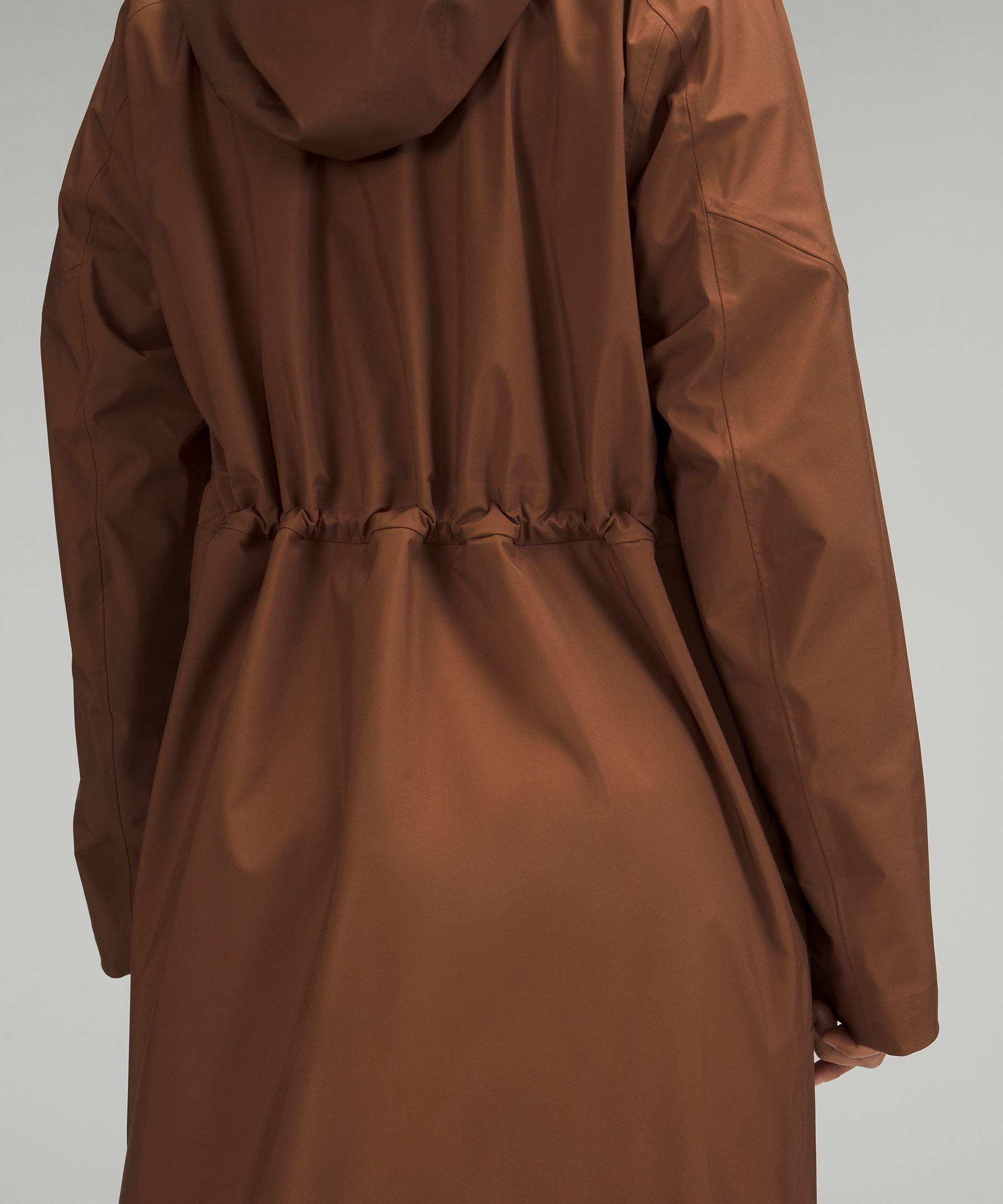 lululemon athletica Long Waterproof Rain Jacket Online Only in Brown | Lyst