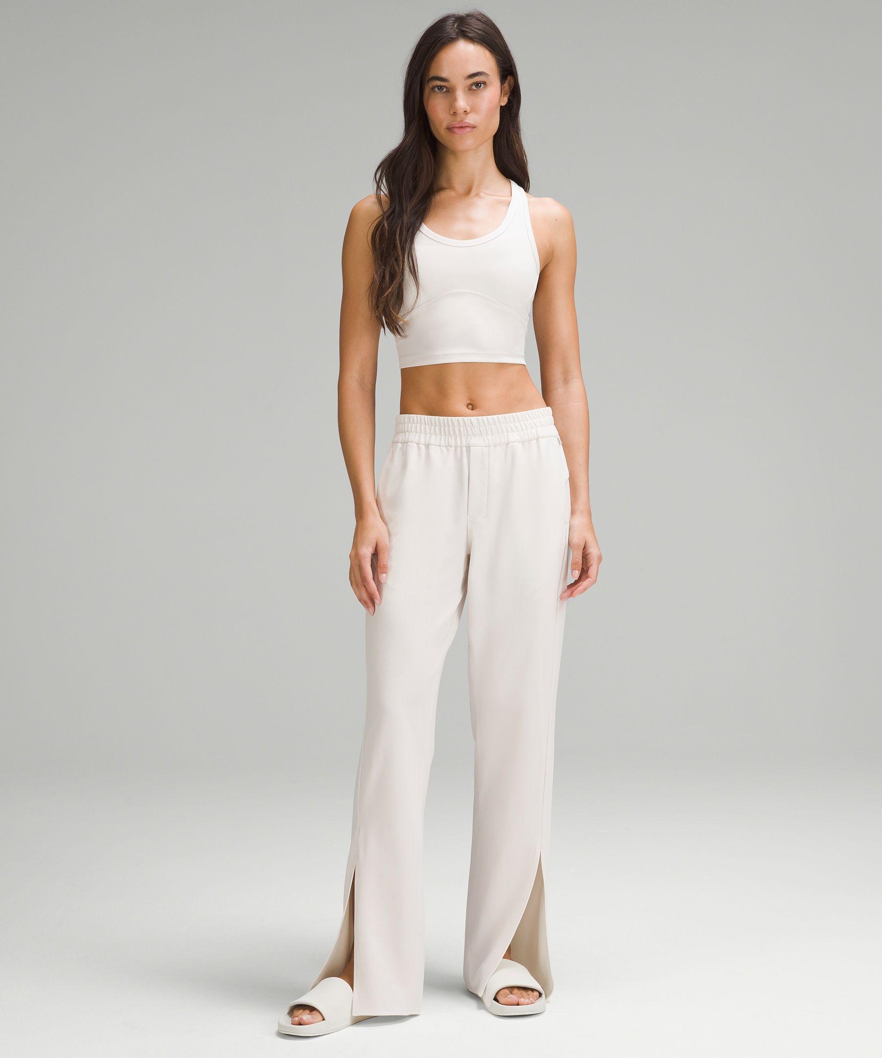 lululemon athletica Lab - Stretch Cupro Slit Pants - 32 - Color  White/pastel - Size 8