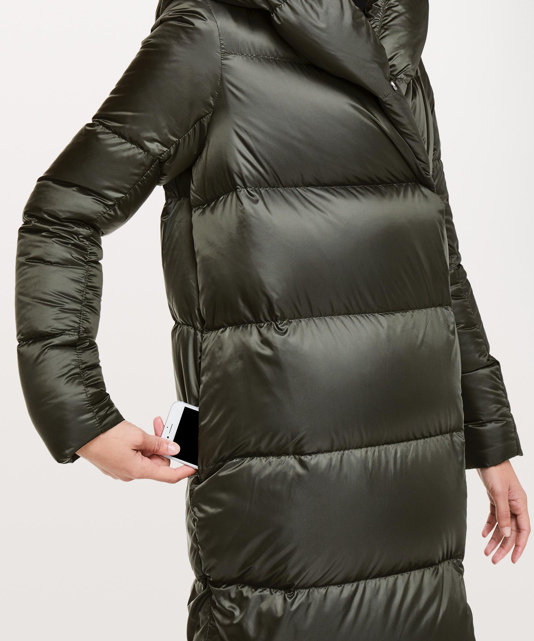 lululemon cloudscape wrap long down winter coat