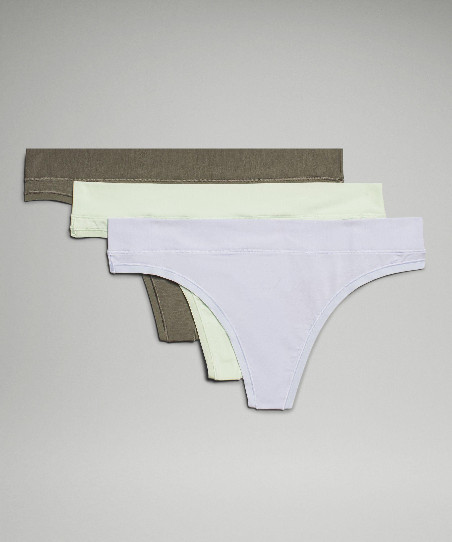 lululemon athletica Underease Mid-rise Thong Underwear 3 Pack in White