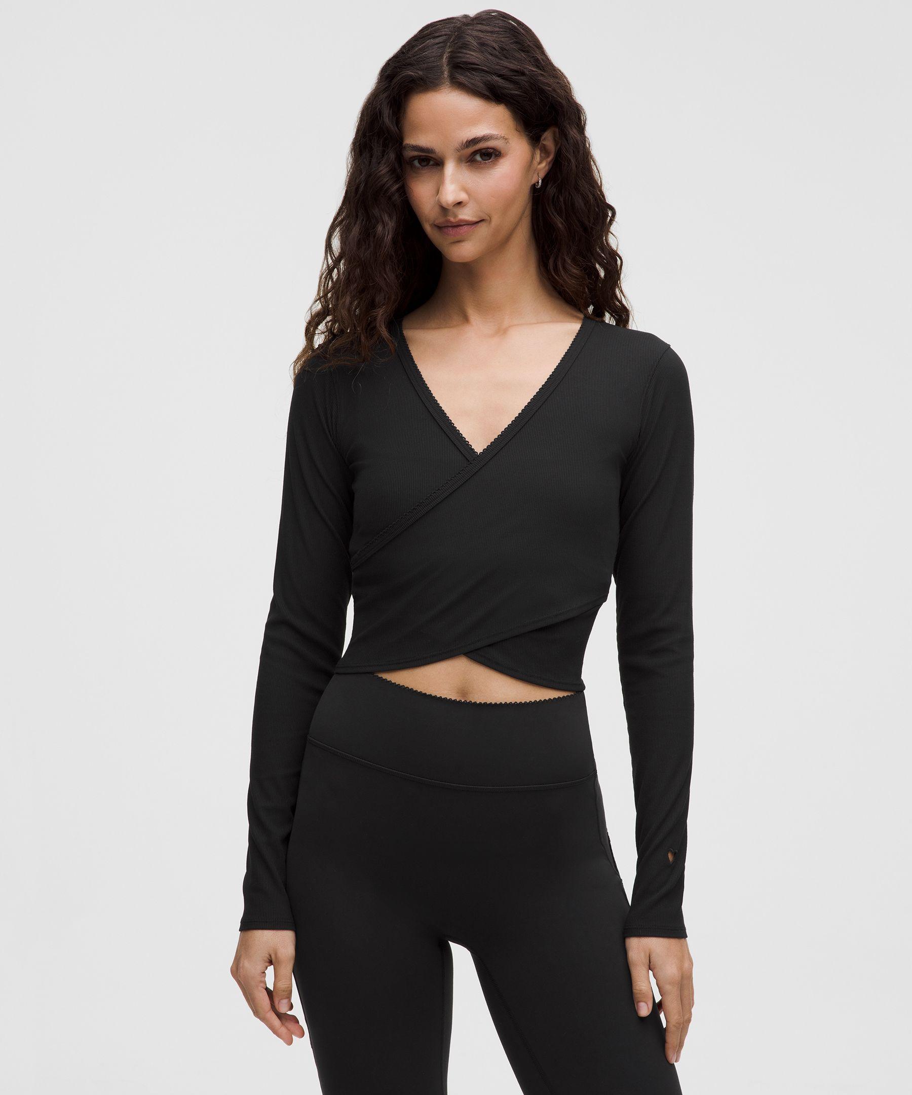lululemon – Nulu Ribbed Wrap-Front Long-Sleeve Shirt Heart – – in
