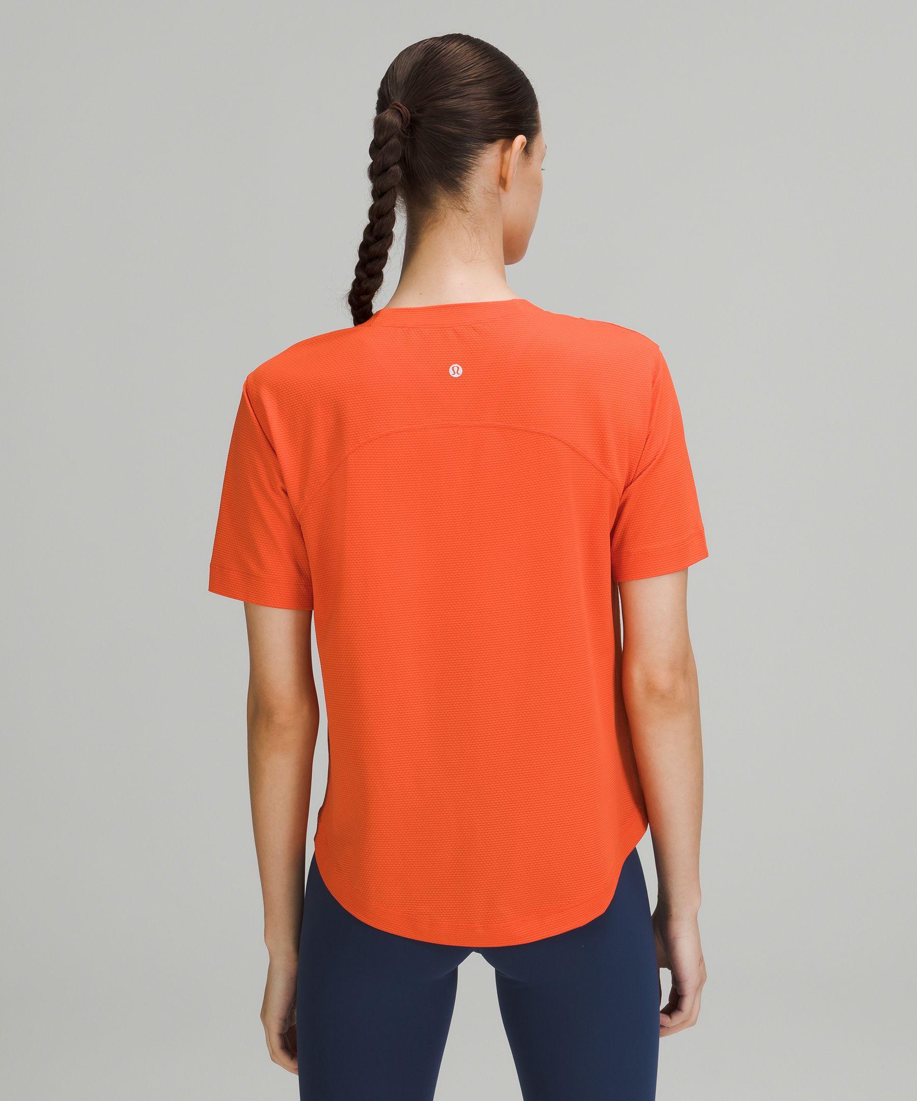 lululemon athletica Tough Training Crewneck T-shirt in Orange | Lyst