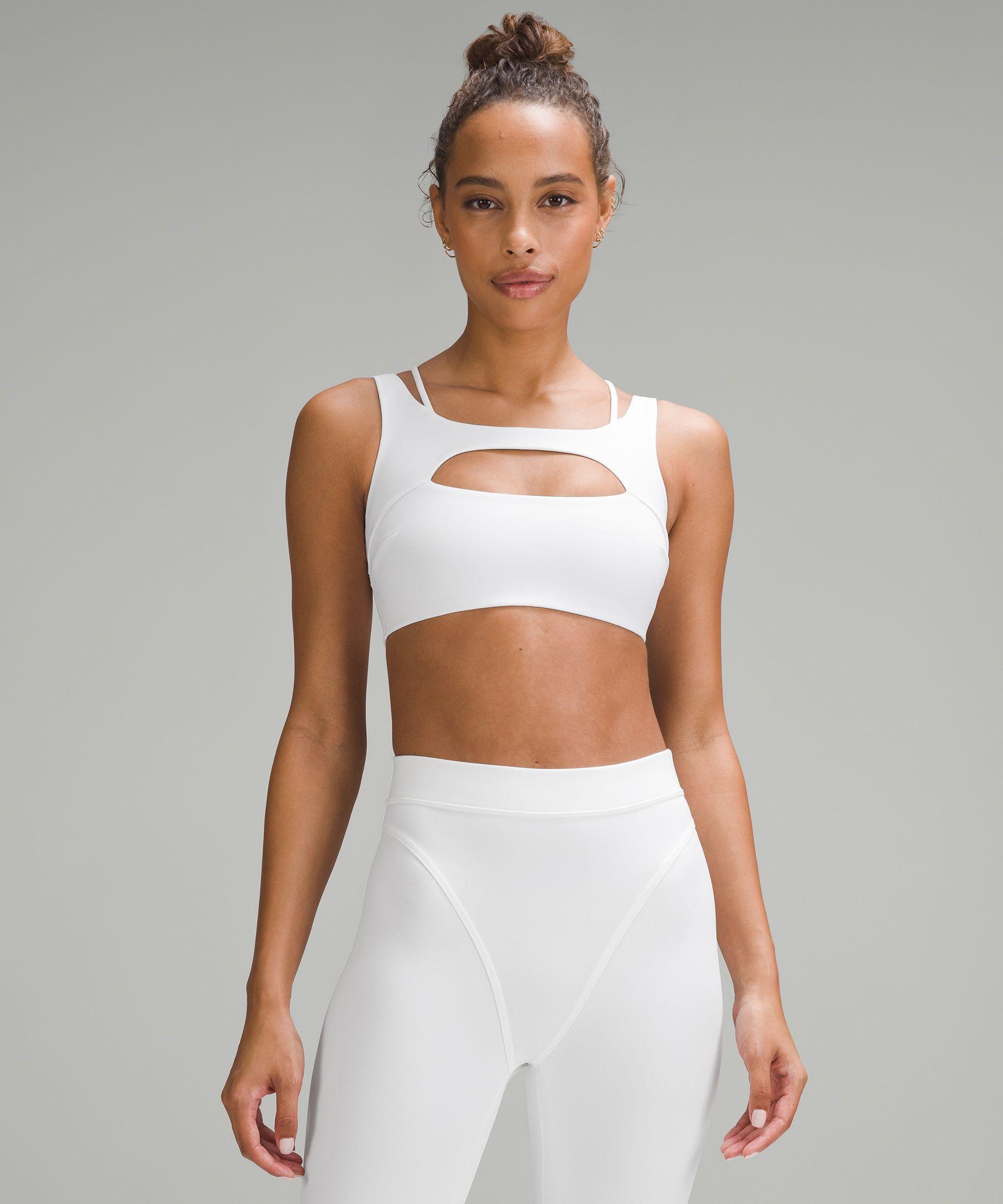 lululemon athletica Everlux Front Cut-out Train Bra Light Support, B/c Cup  in White