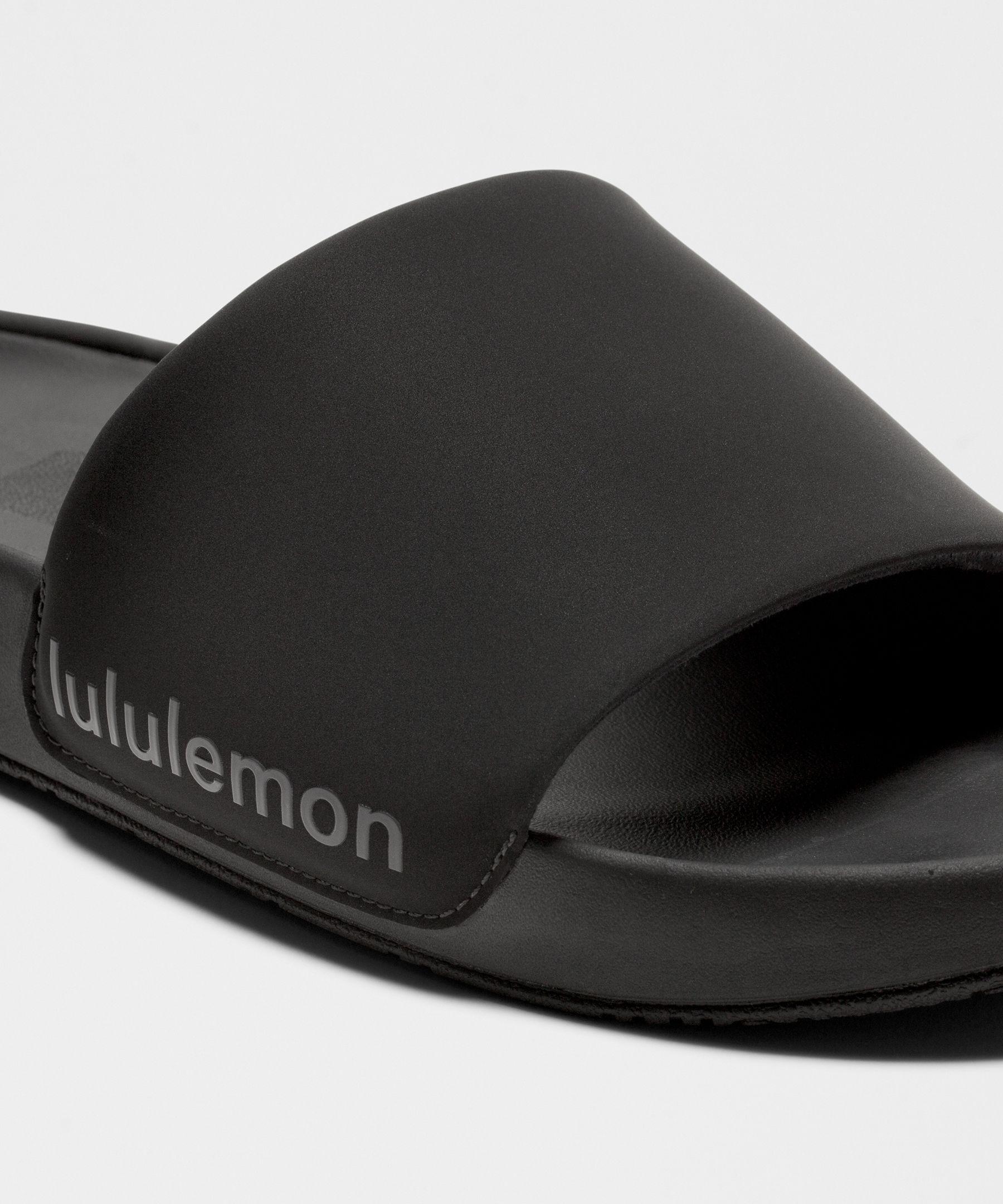 lululemon Black Men\'s Restfeel Slide Sandals Mens Casual Slide Sandals | lululemon main image 2