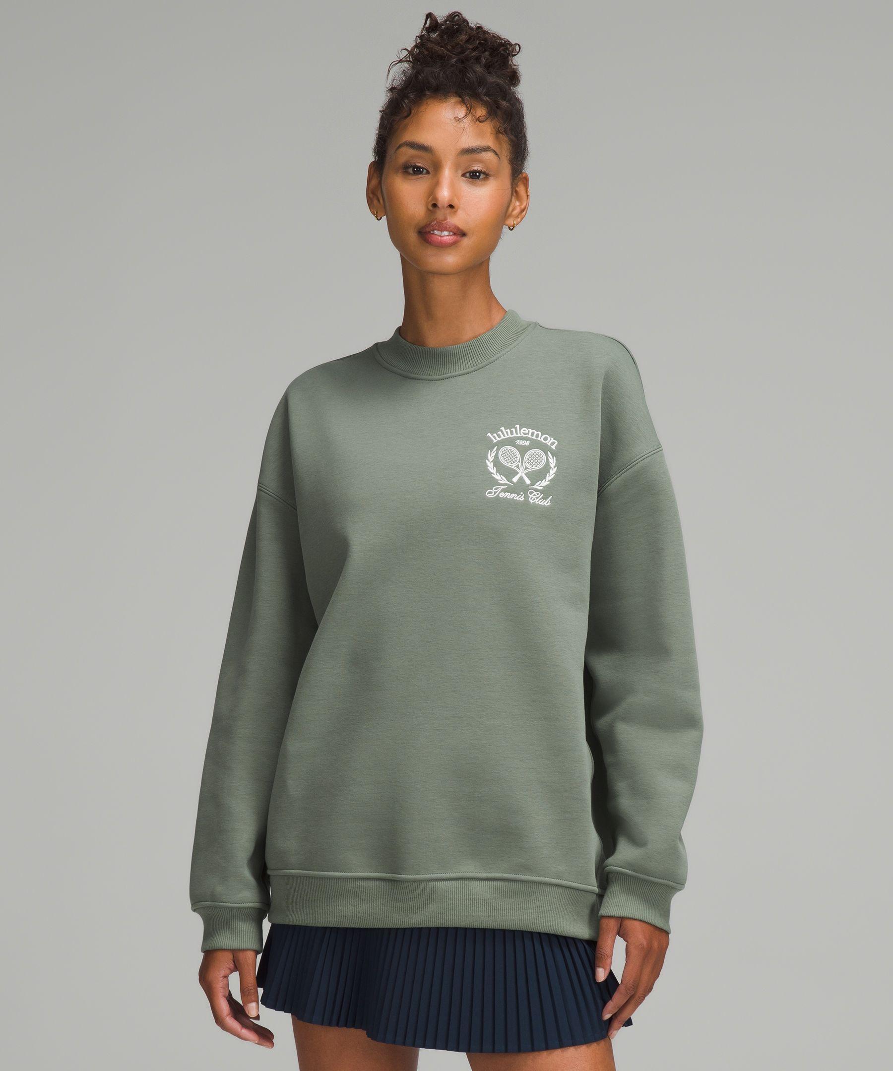 lululemon Heavyweight Fleece Pullover Tennis Club in Green