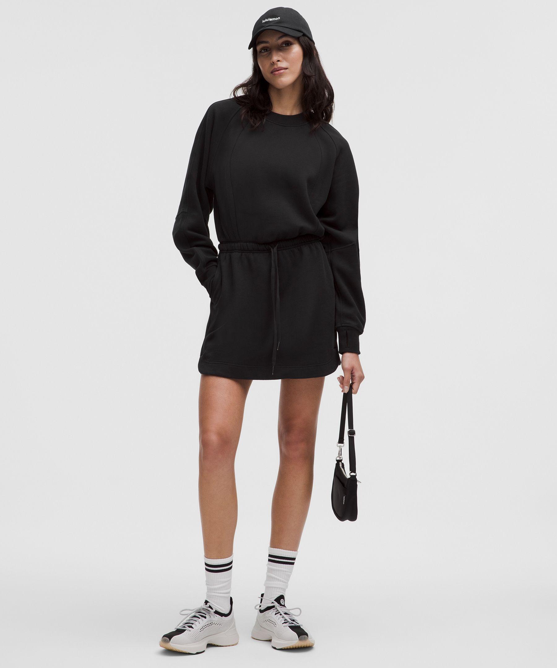 lululemon Scuba Cinch-Waist Mini Dress in Black | Lyst lululemon Scuba Cinch-Waist Mini Dress in Black | Lyst