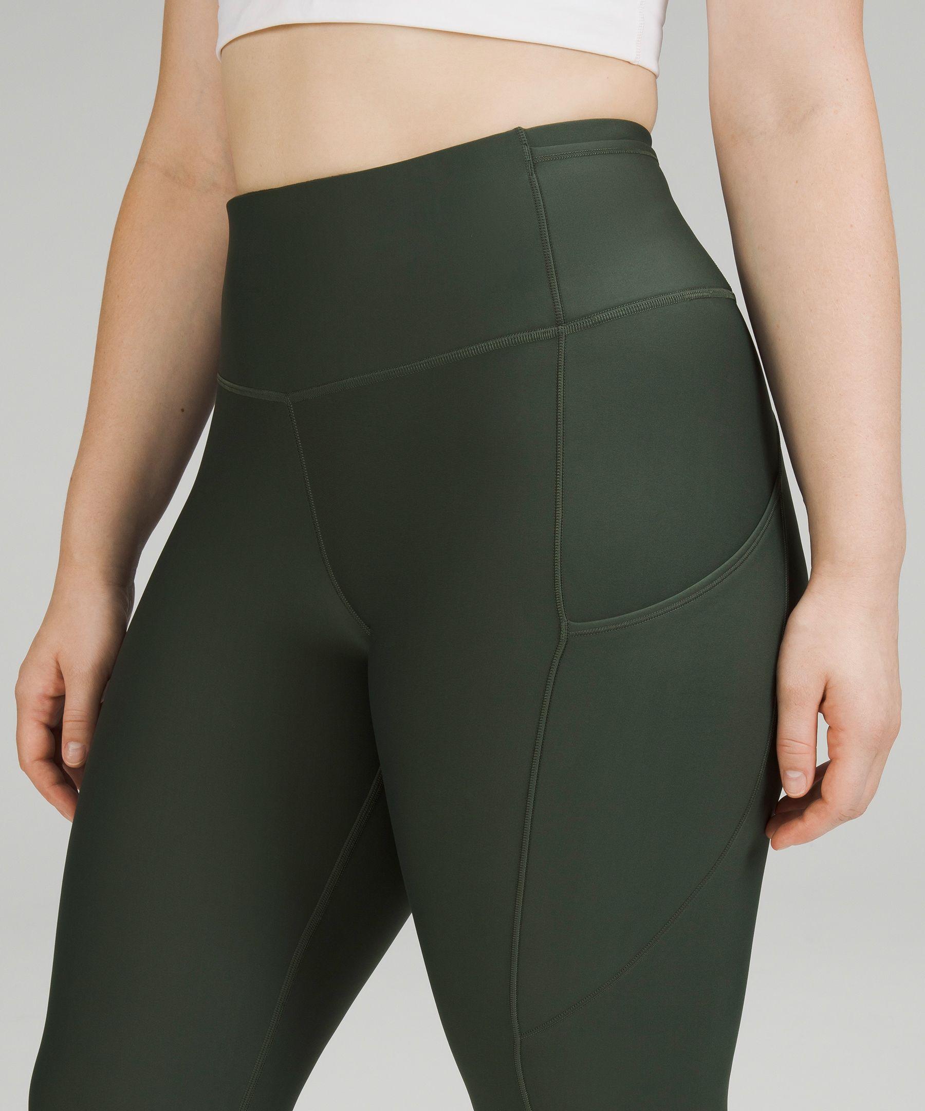 lululemon athletica Fast And Free High-rise Fleece Tights 28 in Green