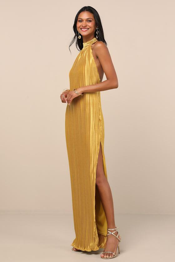 yellow mermaid dress Yellow Satin Off-the-Shoulder Mermaid Pleated Long Formal Prom Dress with Sleeves Yellow / 8