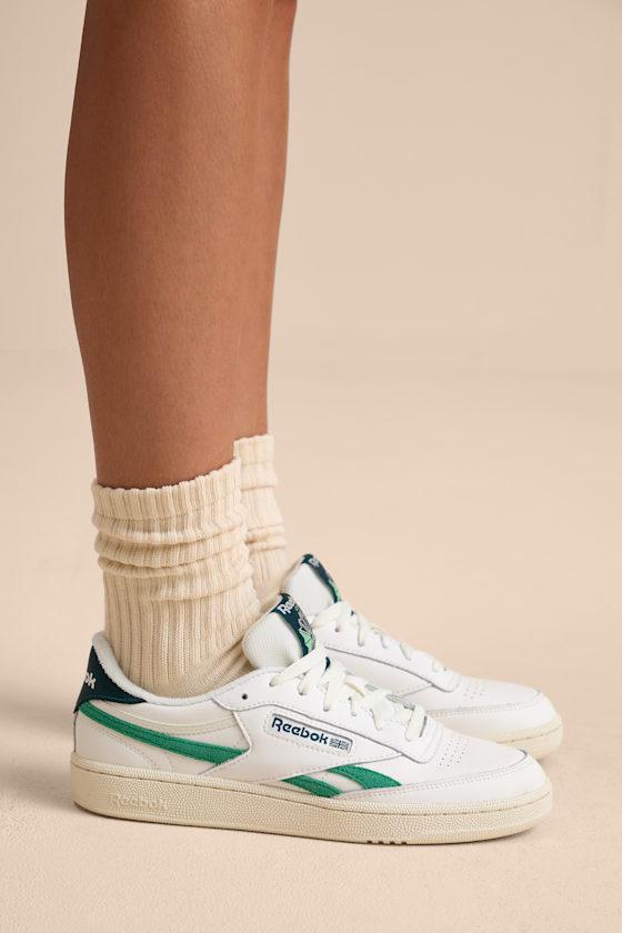 Reebok Club C Revenge Chalk And Upgrade Leather Sneakers in White