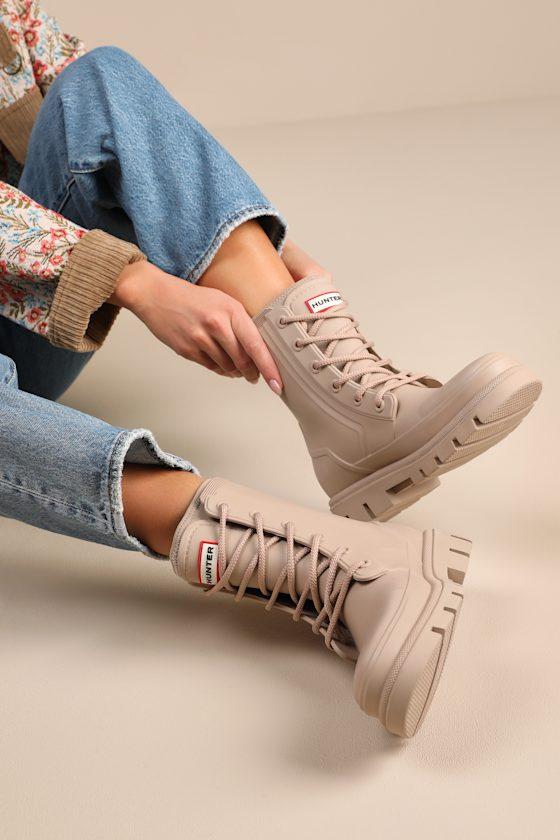 Ladies Boots Lace Up Hunter Rain Boots Rain Boots Hunter Lace Up