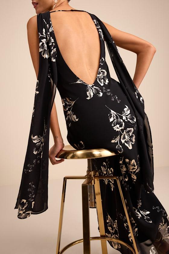 lulus black and gold dress Lulus | Royal Flush Black and Gold Sequin Bodycon Dress | Size X-Small