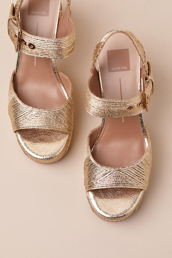 Dolce vita gold sandals sale