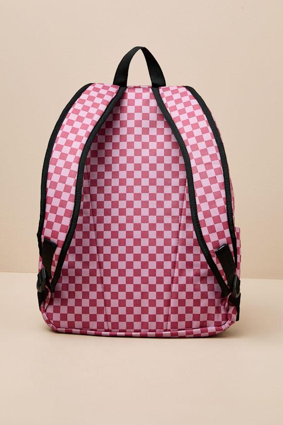 Medium Backpack Light Pink Checkered Vans Backpack Pink