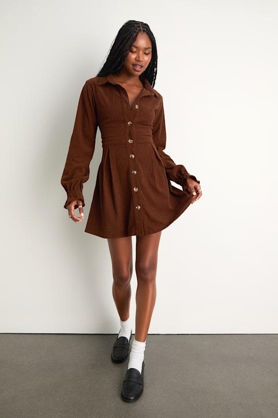 dark brown skater dress Designer Brown Skater Dresses for Women - Up to 88% off