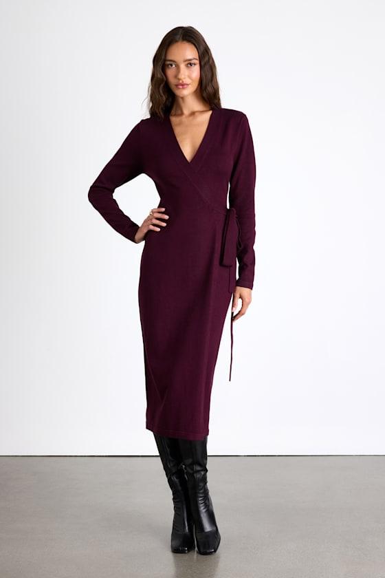 lulus sweater dress Harlan Knit Women's Casual Midi Dress, Brown, Extra Small Not Fitted Lulus sweater dress L (12-14)
