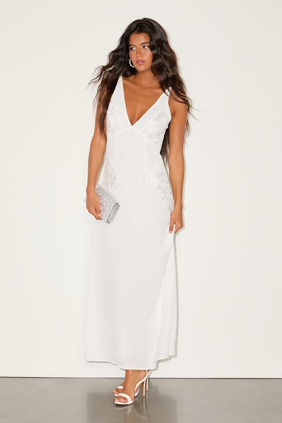 sequin white mini dress self-portrait - White Sequin Mini Dress