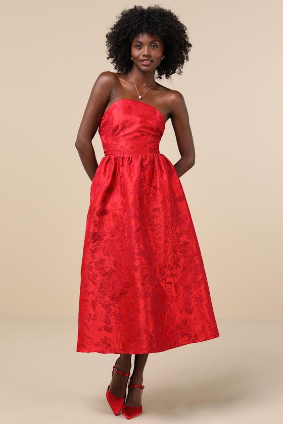 picturesque lace midi dress Structured Lace Midi Dress Blue