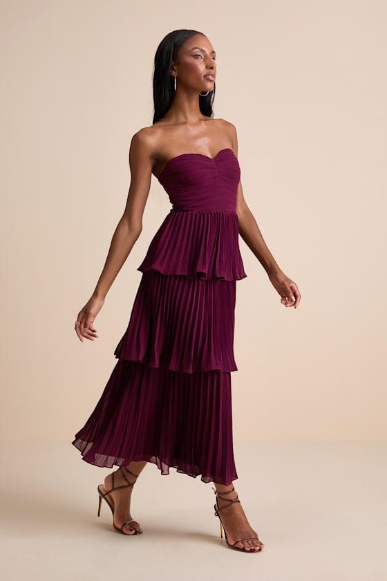 strapless sweetheart black dress Sweetheart Cut Out Maxi Dress main image 0