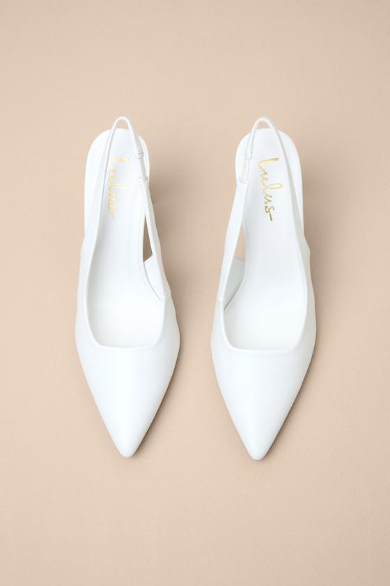 Lulus Womens White Pointed Toe Flats Tansyy White Satin Rhinestone