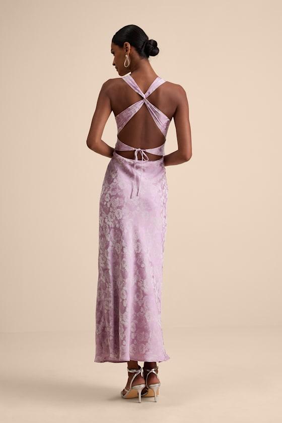 long backless sequin dress Evana Mermaid Backless Sequin Gown | Rose Gold | Debs & Prom main image 0