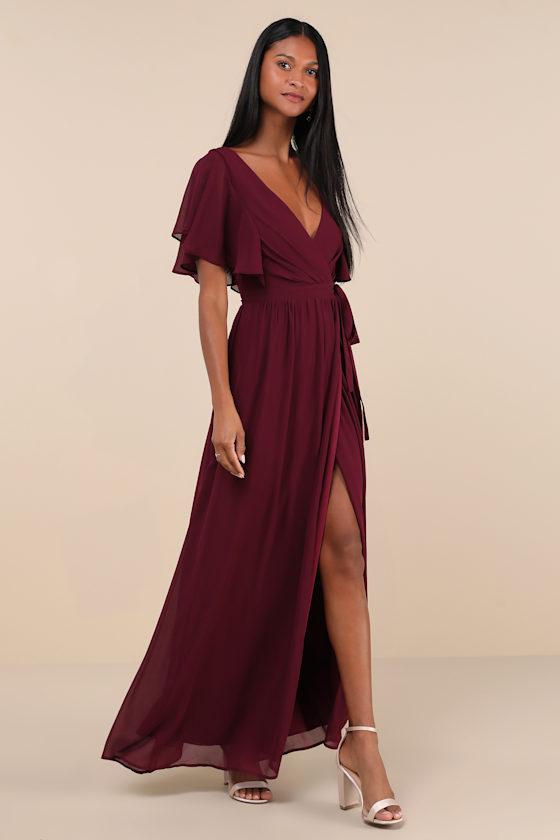 black maxi dress with sheer bottom Lasting Impression Sheer Mesh Maxi Dress