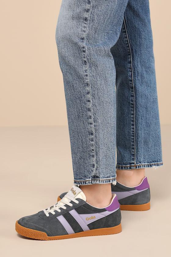Elan Womens Navy Suede Trainers Gola Elan Storm And Color Block