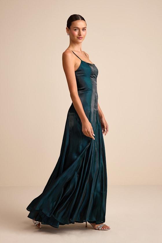 slim fit dress slacks Zapaka Women Dusty Blue Bridesmaid Dress Flower Halter Cut Out Backless A  Line Wedding Guest Dress – ZAPAKA AU main image 0