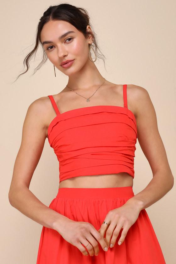 Pleated crop top dress online